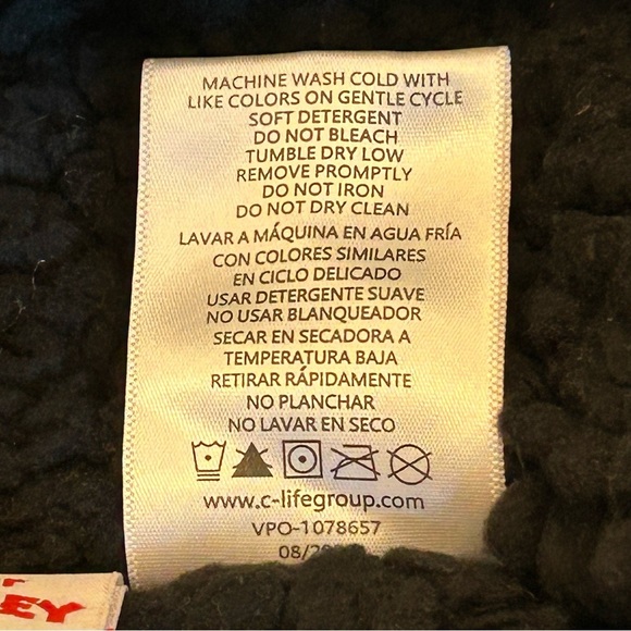 Disney Mickey Mouse Kids Fleece Lined Zipper Hoodie - Gray and Black Size 4T - Picture 7 of 7